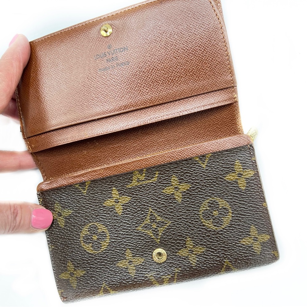 LOUIS VUITTON Monogram Trésor Wallet Made in France Vintage 2001, Authentic - Picture 3 of 17